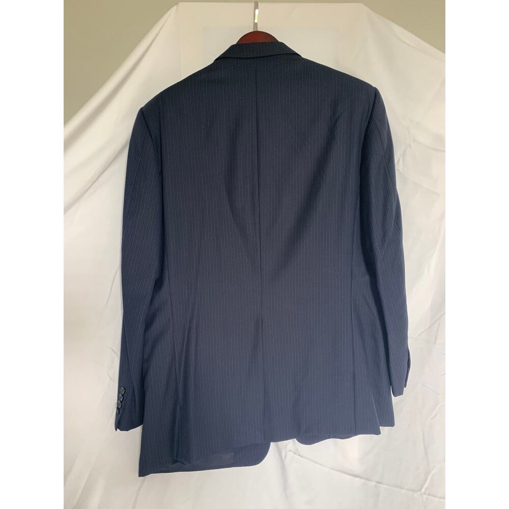 Hickey Freeman x Loro Piana 100% Worsted Wool Navy Pinstripe 2-Piece Suit 44L - Picture 6 of 16